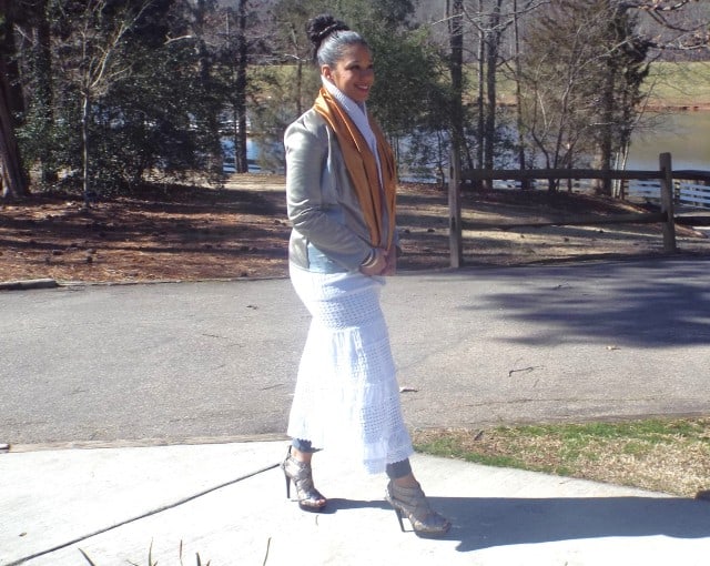 Bundled in a White Skirt Layers (4)