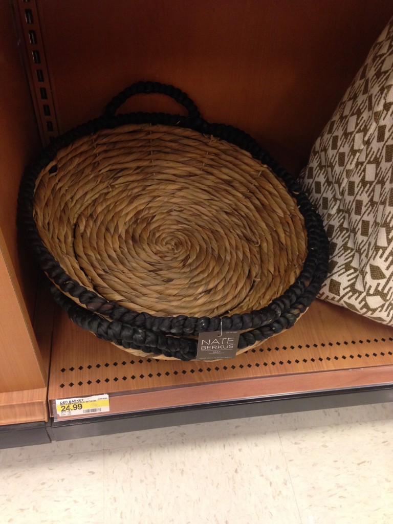 Target Inspiration Window Shopping! woven basket with black edge and handles (7)