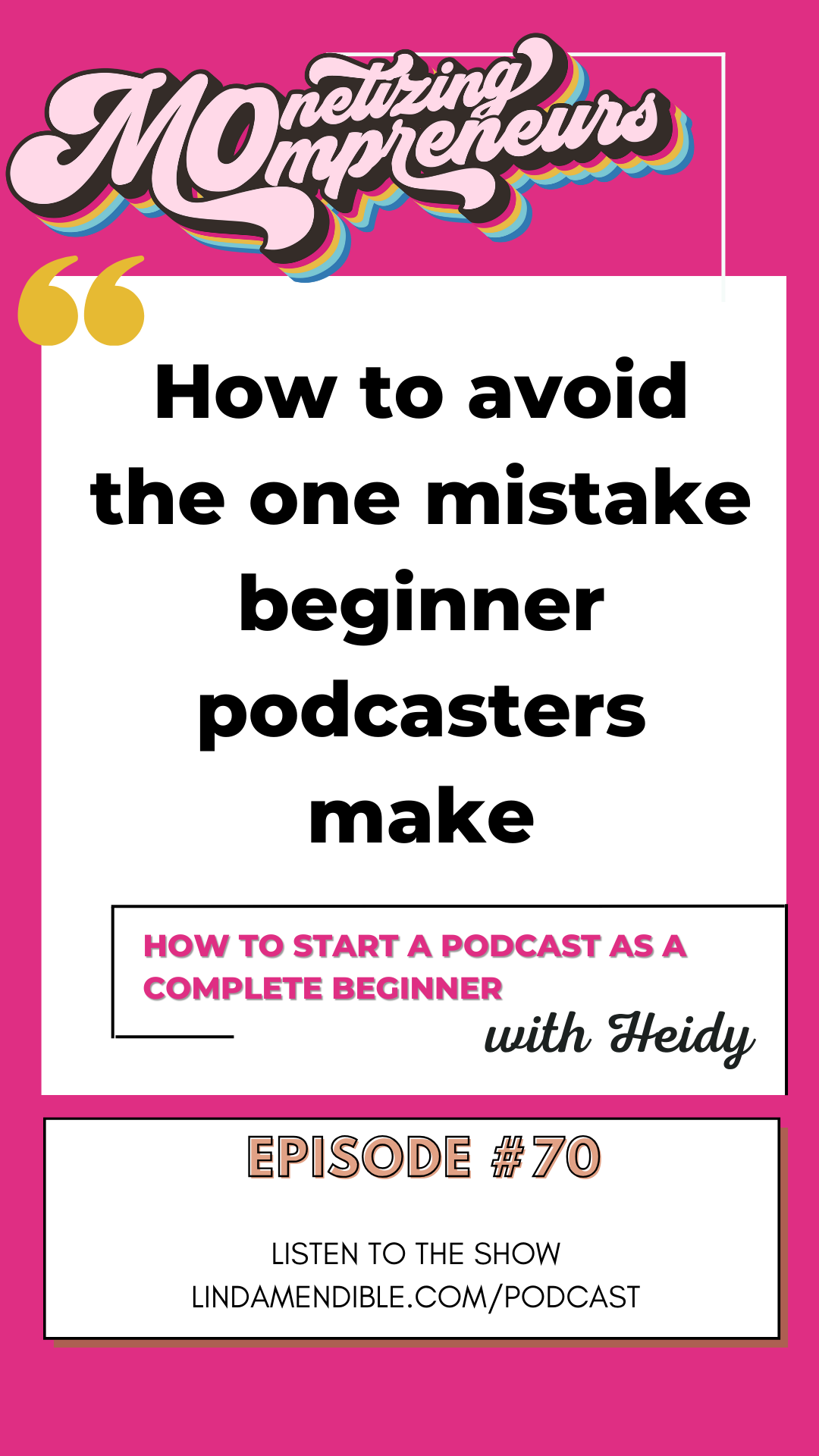 How To Start A Podcast As A Complete Beginner | Linda Mendible